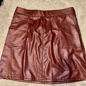 Size 10 faux leather skirt